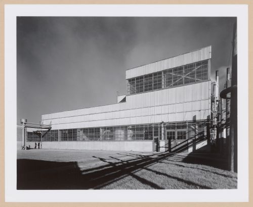 View of the west façade of the Caustic Soda Building, B.F. Goodrich Company Geon Plant, Louisville, Kentucky