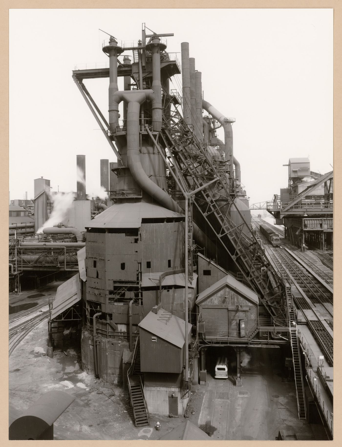View of a blast furnace of the U.S. Steel mill, Gary, Indiana