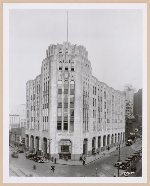 View of the principal and lateral façades of the Detroit Times Building, Detroit, Michigan