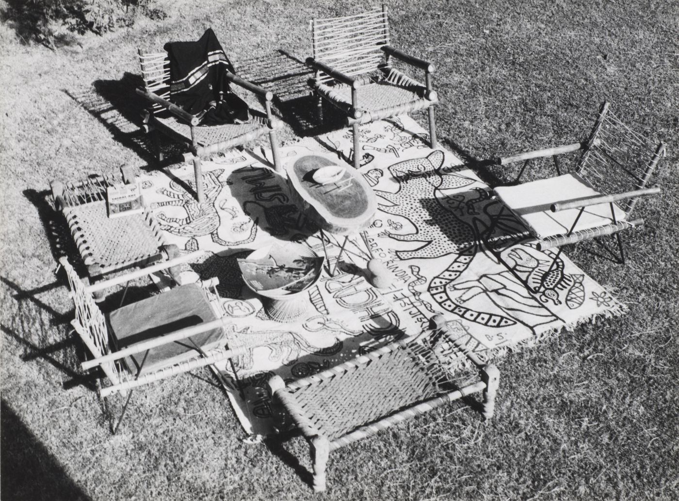 Furniture designed by Pierre Jeanneret at Chandigarh, India