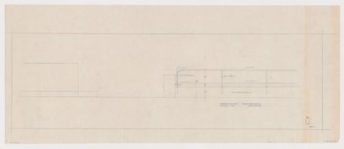 Partial lateral elevation for a half wall for the Dutch Soldiers' Monument, Rhenen, Netherlands