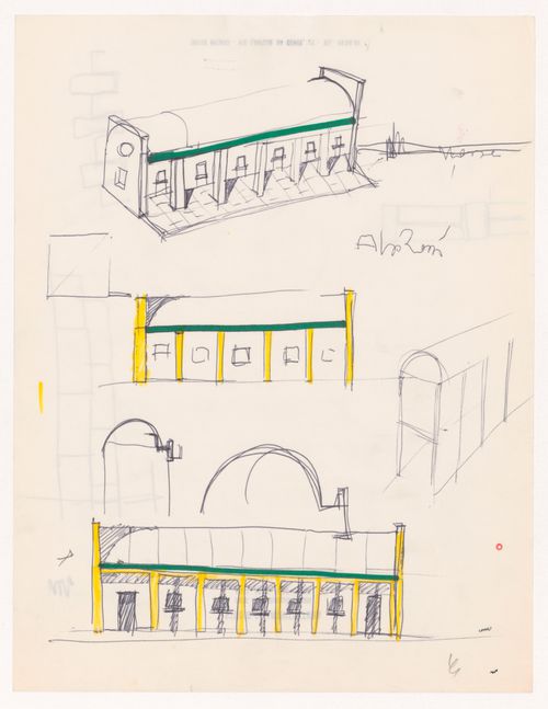 Sketches for Casa Bay, Borgo Ticino, Italy