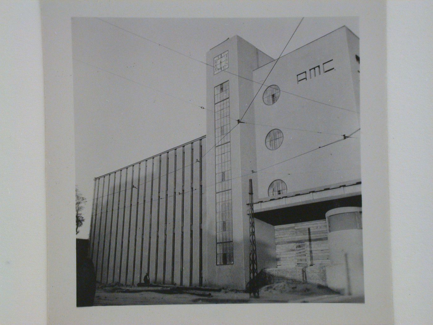Exterior view of the Automated Telephone Station (ATS), Kharkov, Soviet Union (now in Ukraine)