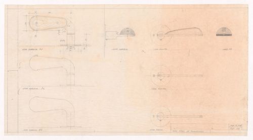 Door handle details for Casa de chá, Restaurante da Boa Nova, Leça da Palmeira, Portugal