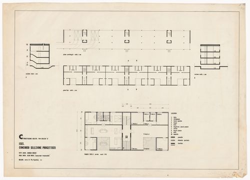 Plans and sections for Quartiere residenziale a Napoli, Naples, Italy
