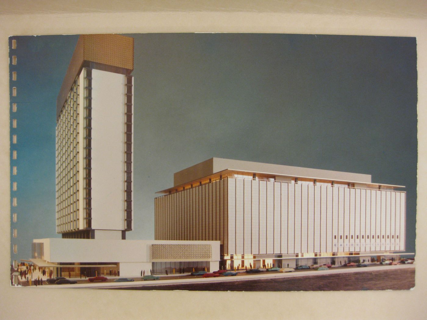 View of a model for the Eaton's Department Store and Office Tower