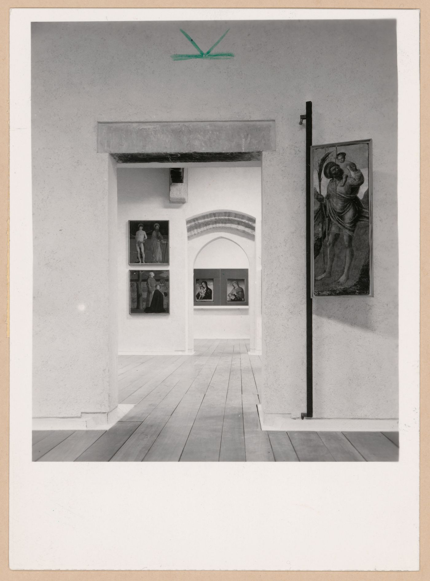 View of doorways, galleries and paintings, Museo di Castelvecchio, Verona, Italy