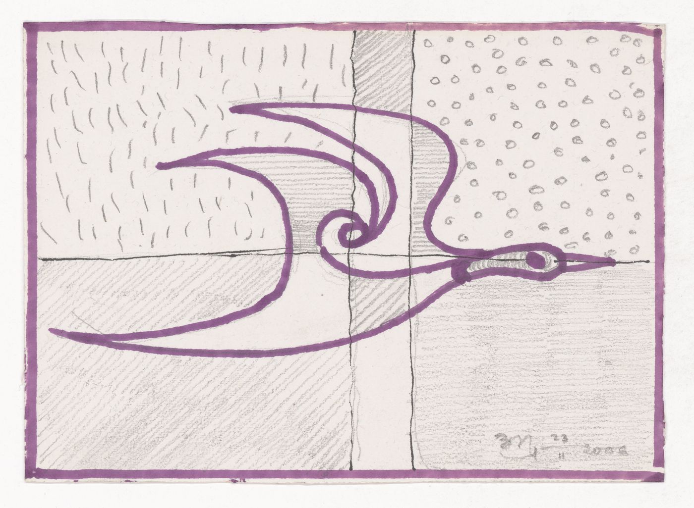 Greeting card with a bird drawn by Aditya Prakash