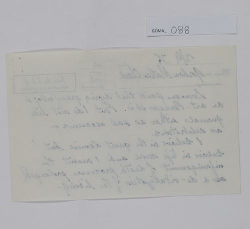 Letter from Melvyn Kauffman to Gordon Matta-Clark