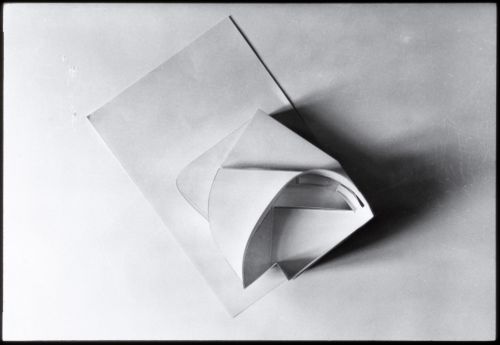 Top view of model for Banco Pinto & Sotto Mayor, Oliveira de Azeméis, Portugal