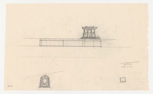Wayfarers' Chapel, Palos Verdes, California: Elevations for a Swedenborgian educational model for the auditorium audiovisual exhibit