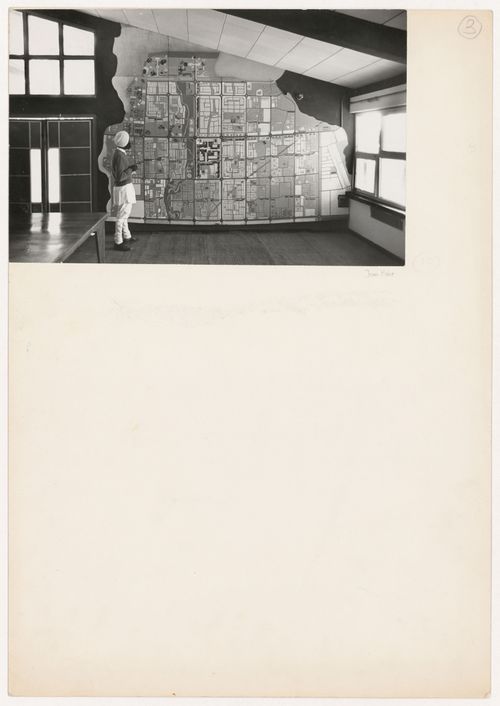 View of the master plan model for Chandigarh in the Architects' Office, Sector 19, Chandigarh, India