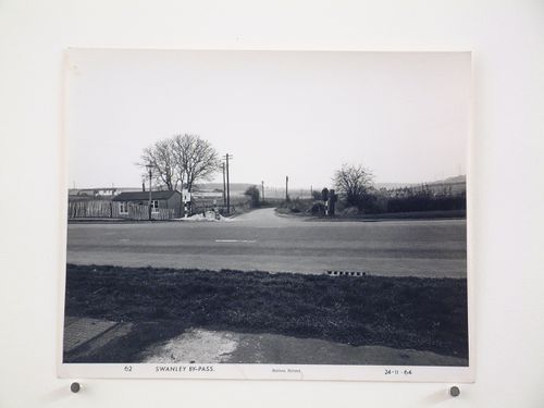 View of Button Street, during construction of the Swanley Bypass, England