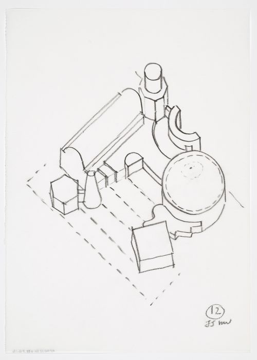 Bibliothèque de France, Paris, France: axonometric