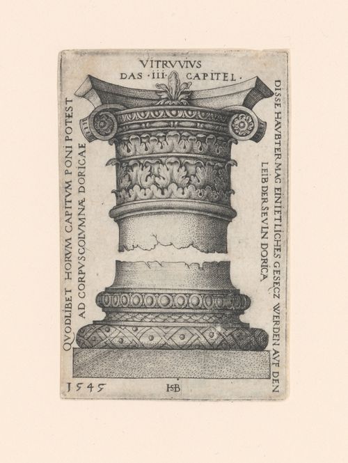 Design for the capital and base of a column