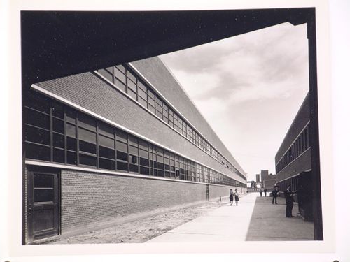View of the lateral façade of the Assembly Building, Curtiss-Wright Corporation Airplane division Assembly Plant, Louisville, Kentucky