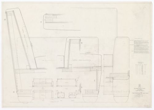 Détails de mobilier pour Cour suprême du Canada, Ottawa, Ontario