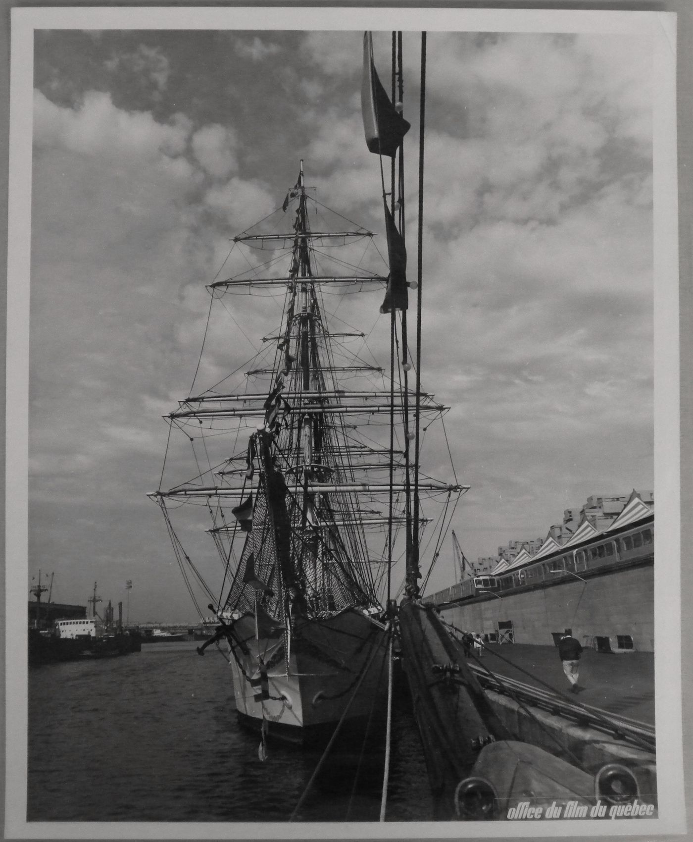 Front view of a sailboat at the Cité du Havre, Expo 67, Montréal, Québec