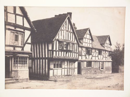 View of half-timbered houses "Kings Arms at Ombersley", England ?