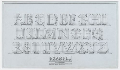 Étude du lettrage, Pavillon principal et campus, Université de Montréal, Montréal, Canada