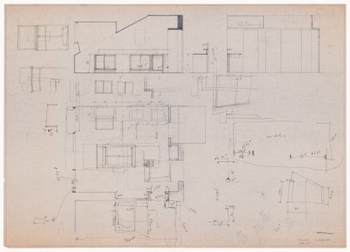 Plans and sections for Casa Palmiotta, Italy