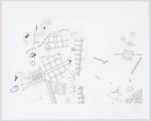 Roma Interrotta exhibition, Rome, Italy: view of a plan