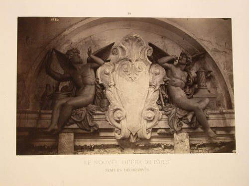 Dessus de portes de l'avant-foyer. Peinture et fumisterie [de] Chevalier