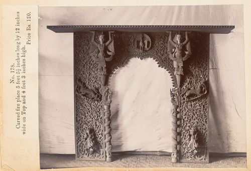 View of a mantel, F. Beato Limited, C Road, Mandalay, Burma (now Myanmar)