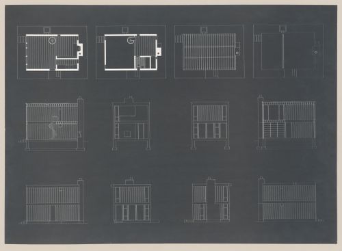 Plans and elevations for Freidlander House