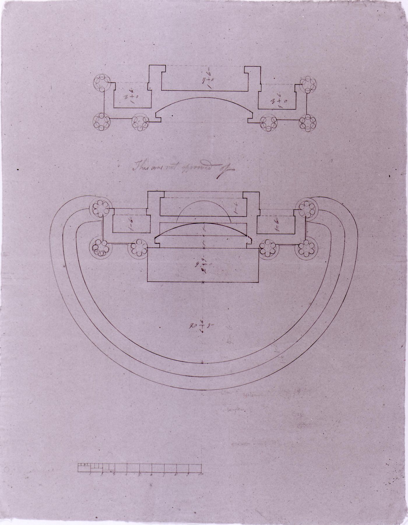 Plan for the retable for Notre-Dame de Montréal