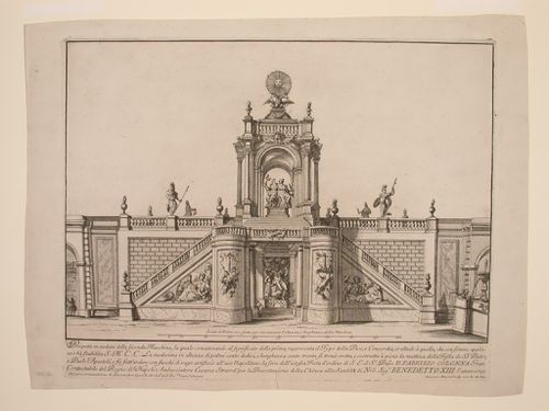 Etching of Specchi's design for the "seconda macchina" of 1725