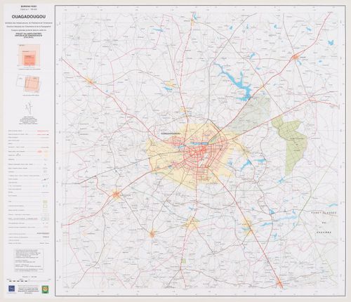 Master plan with Coen Beeker annotations for the Ouagadougou suburbs development, Burkina Faso