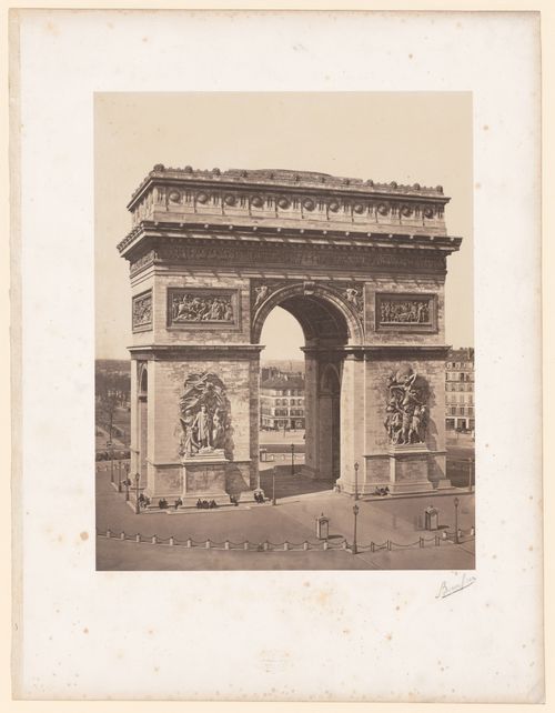 View of south side of L'Arc de Triomphe de L'Étoile, Paris, France