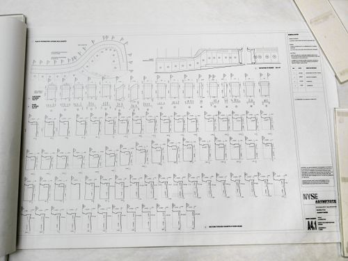 Plan for cabinet doors for Advanced Trading Floor Command Center, New York City