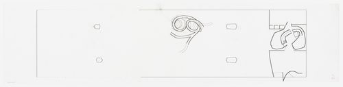 Drawing of a library level, Kansai-Kan of the National Diet Library, Seika, Japan