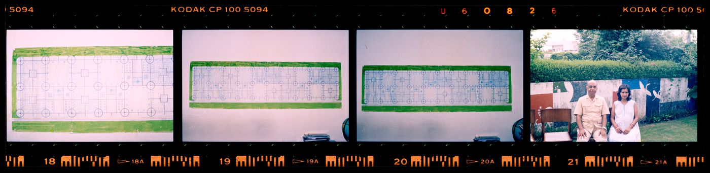 Negative of plan for Linear city, Chandigarh, India