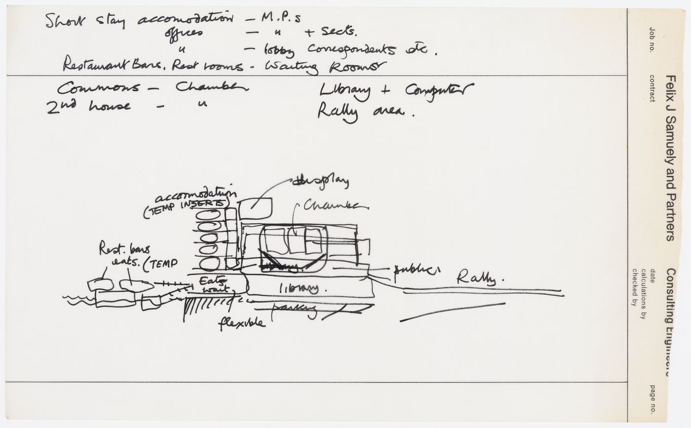 Pop-Up Parliament, London, England: conceptual sketch