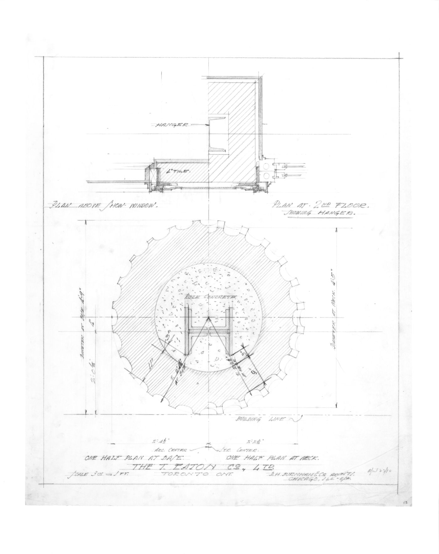 Eaton's Building, Toronto - Column details