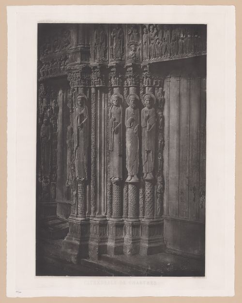 Detail of sculpture, Porte Royale, Chartres Cathedral, Chartres, France