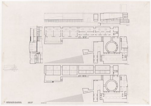 Plans and sections for Centro Cultural de la Defensa - 1º Fase - 2º Fase, Madrid, Spain