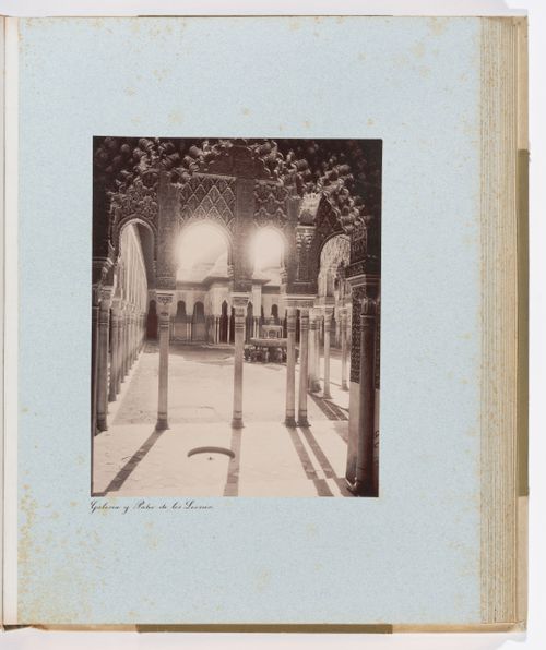 View of Court of the Lions, from west pavilion, Alhambra, Granada, Spain
