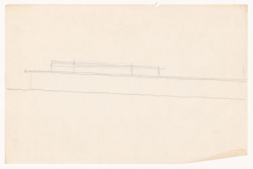Sketch elevation for a campus building for Illinois Institute of Technology
