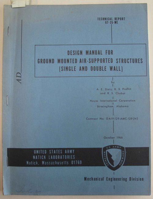 Design Manual for Ground Mounted Air-Supported Structures
