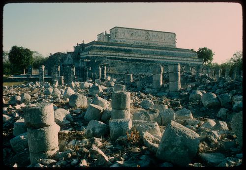 Columns in the Temple of a Thousand Warriors, Chichen Itza, Mexico