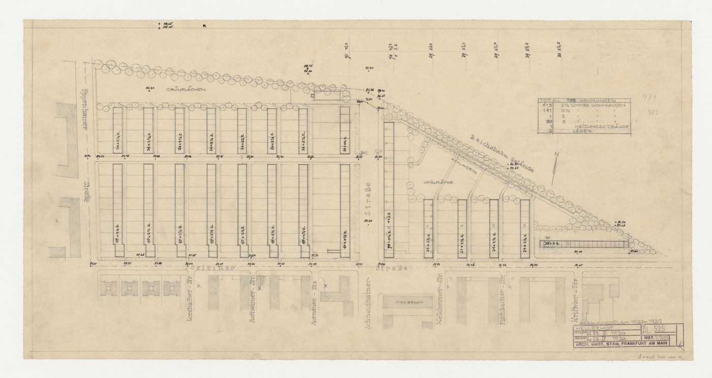 Site plan for Hellerhof, Frankfurt am Main, Germany