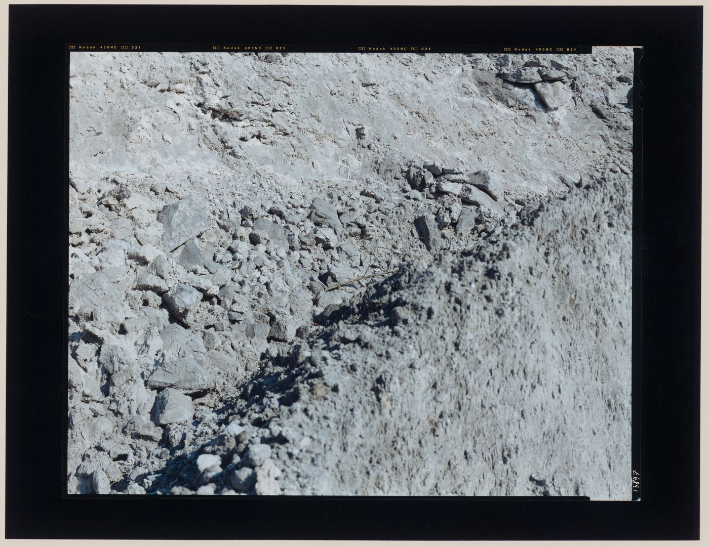 View of rocks on a slope, Zubiri, Navarre, Spain (from the series "In between cities")