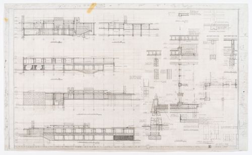 Coupes, élévations et détails pour Résidence Jean Simard, Laval-sur-le-Lac, Québec