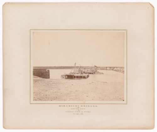 Miramichi Bridges under construction, Miramichi Bay, New Brunswick