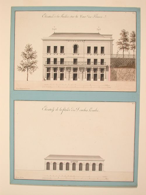 Drawing for the enlargement of the Baths at Aix-en-Savoie