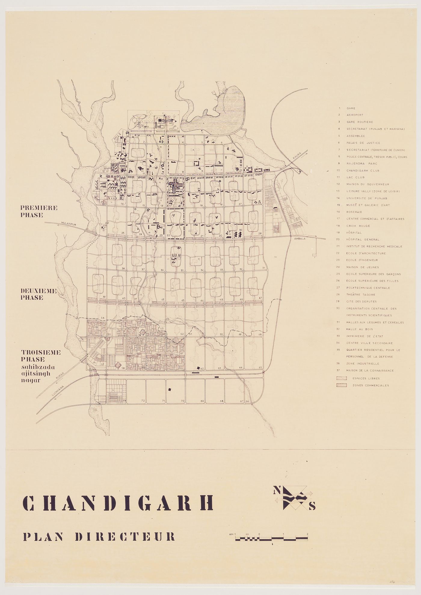 Master plan for Chandigarh, India